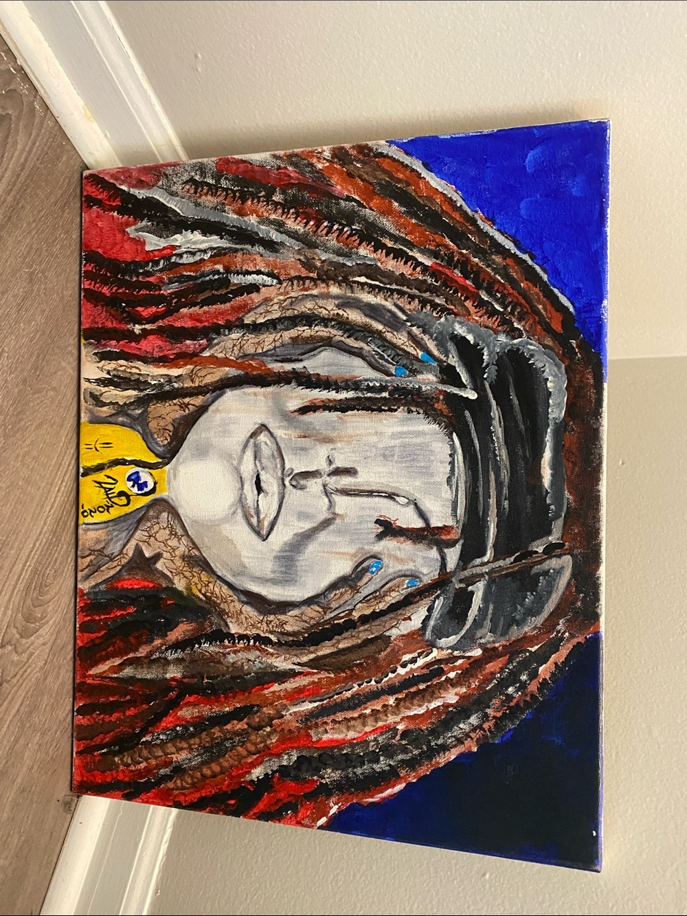 Black Woman Abstract Portrait Canvas